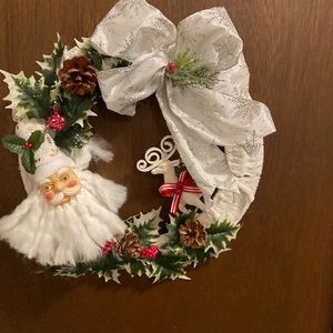 New handcrafted Santa wreath